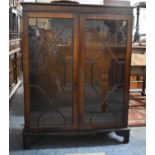 A Mid 20th Century Astragal Glazed Mahogany Display Cabinet, 85cm wide