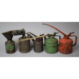 Three Vintage Oil Cans, Blow Lamp etc