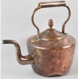 A Vintage Copper Kettle with Acorn Finial, 28cm high