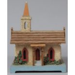 A Novelty Box in the Form of a Church, The Base Signed C W Bayton 1993, 14.5cm wide