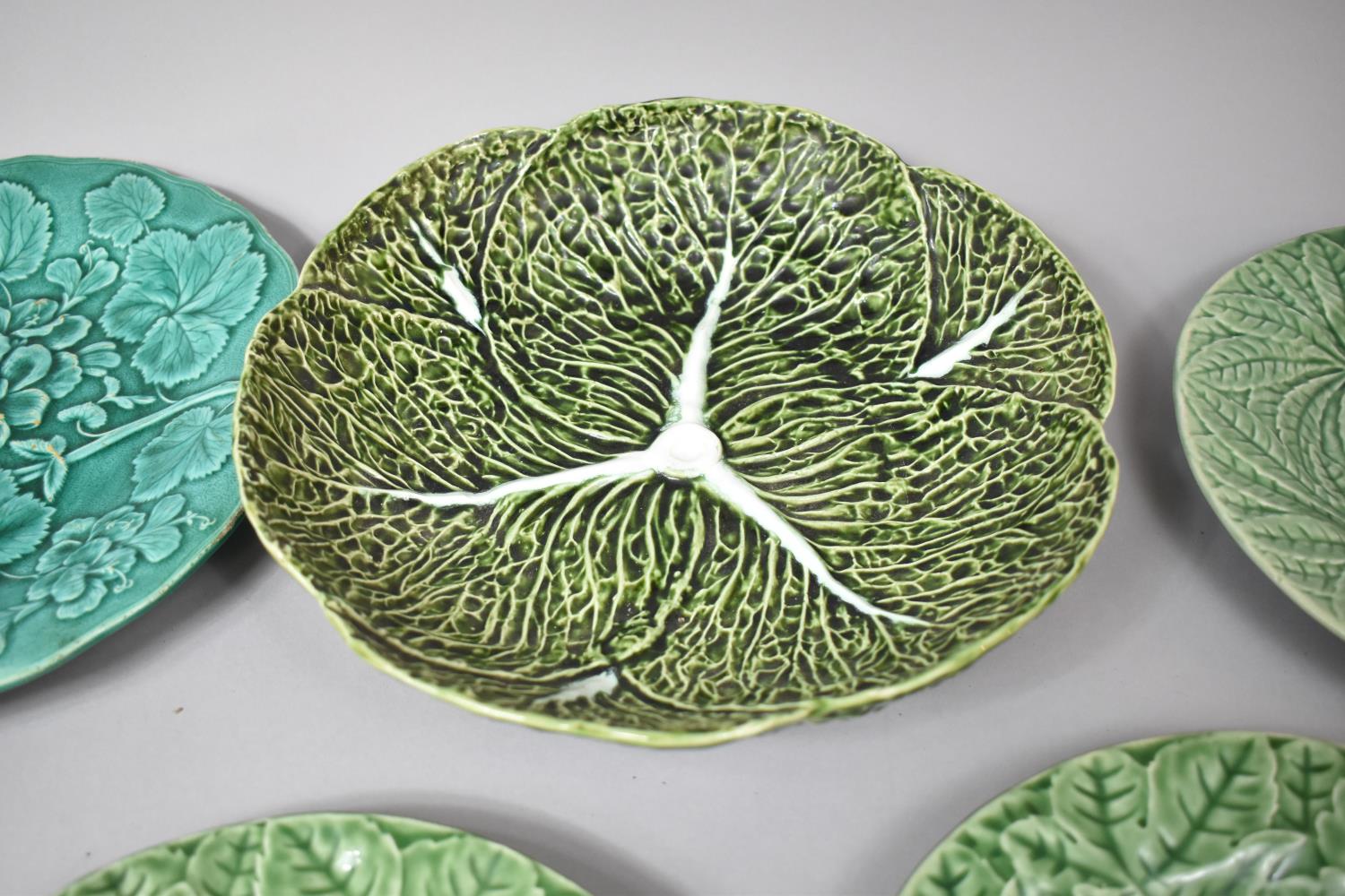 A Collection of Portuguese Leaf Dishes and Plates - Image 2 of 3