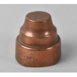 A Doll's Copper Jelly Mould, 4cm high