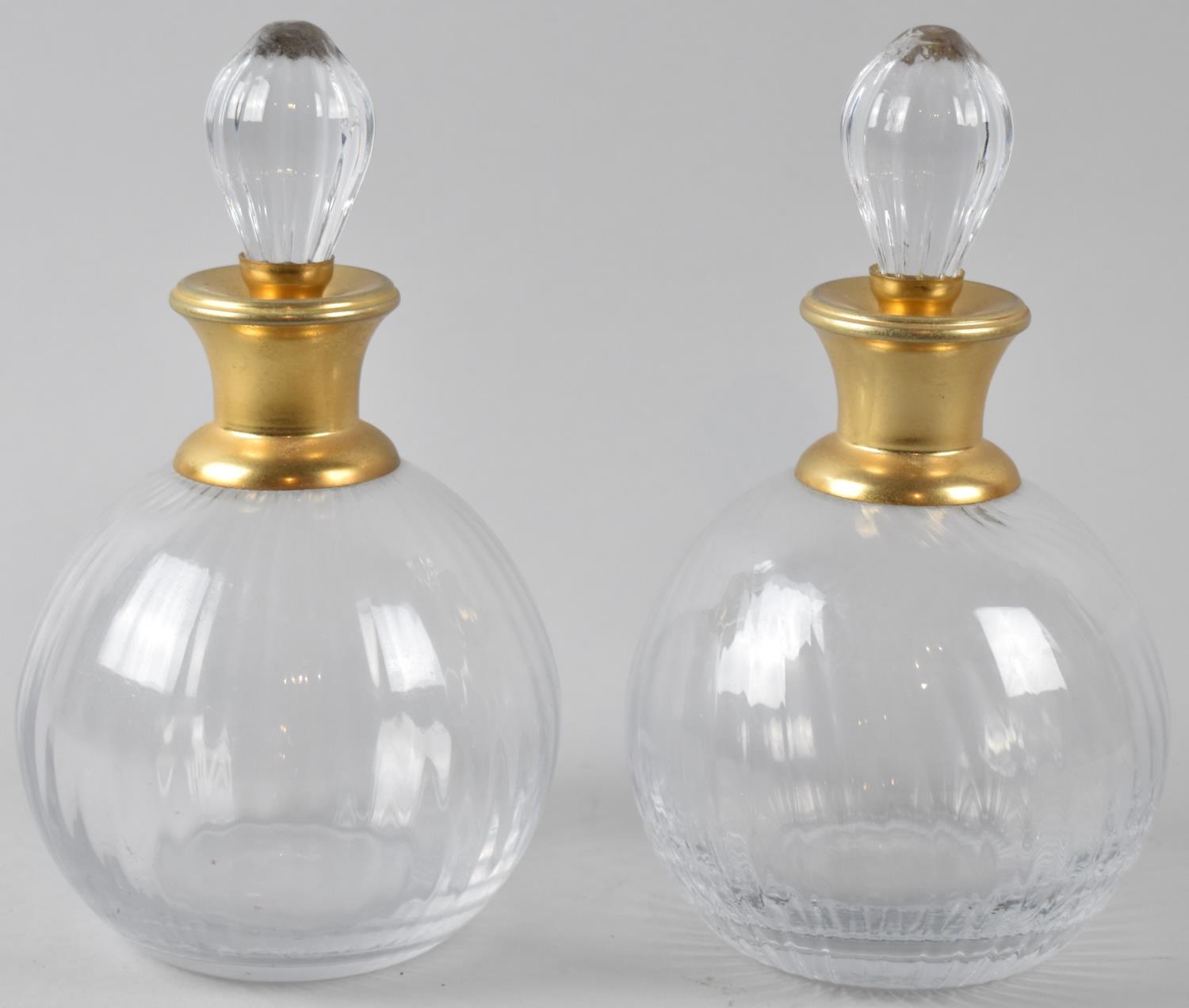 A Pair of Counter Top Factice Scent Bottles, Empty, 21cm high