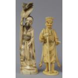 Two 19th Century Ivory Okimonos, Signed to Base, Tallest 18.5cm high