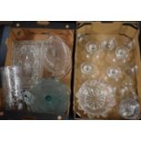 Two Boxes of Moulded and Pressed Glassware