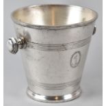 A Small Silver Plated Novelty Ice Bucket in the Form of a Champagne Bucket by Mappin and Webb,