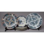 A Collection of Six Booths Netherland Pattern Plates Together with Wedgwood Bowl and Plate