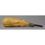 A 19th Century Large Carved Ivory Handle for a Gentleman's Umbrella, 240g