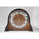 A Mid 20th Century Oak Mantle Clock, Movement Requires Attention, 25cm wide