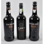 Three Bottles of Port to Include Two Bottles of Cockburn's and One Bottle Ruby