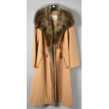 A Vintage Baccarat Faux Fur Collared Coat, Size 12