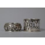 Two Silver Napkin Rings Hallmarked for B'ham 1896 and 1932