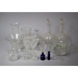 A Collection Of Various Cut And Etched Glass Wares To Comprise Vases, Lidded Pots, Decanters, Sherry
