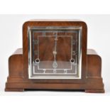 An Art Deco Westminster Chime Mantle Clock, Missing Pendulum, 31cm wide