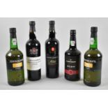 A Collection of Five Bottles of Port to Include Taylor's, Cockburns White and Fletchers