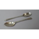 A Pair of Silver Teaspoons by Alexander Aicheson, Edinburgh 1751 - 1758