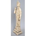 A Far Eastern Resin Figure of Deity, 28cm high