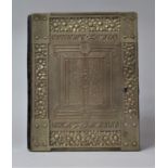 An Arts and Crafts Pressed Metal Blotter Having Floral and Geometric Decoration, 29x23cm