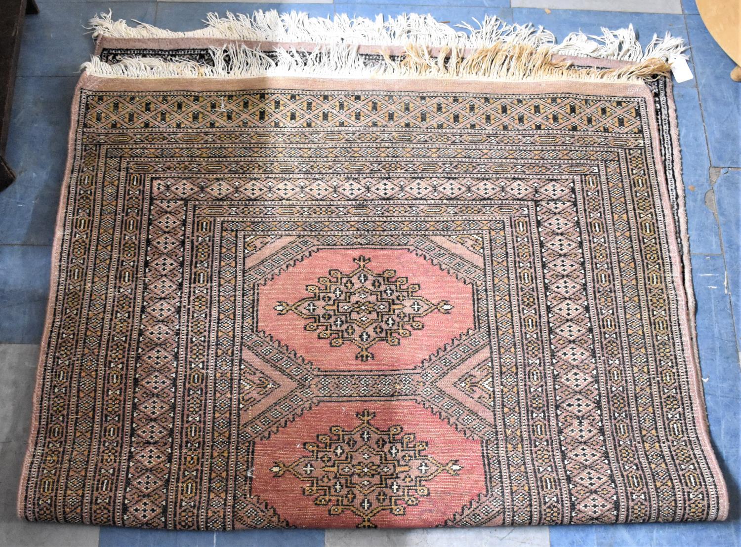 A Partnered Woollen Rug, 150x92cm - Bild 3 aus 3