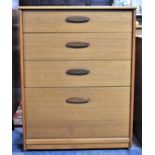 A Mid 20th Century Four Drawer Bedroom Chest, 64cm wide