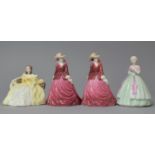 A Collection of Four Miniature Coalport Figural Ornaments