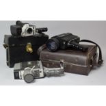 A Collection of three Vintage Bell and Howell 8mm Cine Cameras, In need of Some Restoration