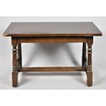 A Mid 20th Century Rectangular Oak Occasional Table, 76cm x 38cm