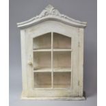 A White Painted Wall Mounting Two Shelved Cabinet, 48cm wide