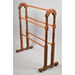 A Victorian Style Wooden Towel Rail, 67cm wide