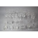 A Collection of Various Drinking Glassware to Include Wines, Whiskies and Tumblers etc