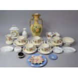 A Collection of Various China to comprise Set of Midwinter Teawares, Blush Ivory Two Handled