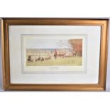 A Set of Four Gilt Framed Cecil Aldin Hunting Prints, Each 30x15cm