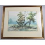 A Framed Mixed Media Depicting Tree, Signed and Dated 1980, 37x27cm