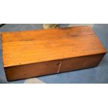 A Wooden Carpenters Tool Box with Key, 94cm Wide