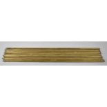 A Collection of Eleven Vintage Brass Stair Rods