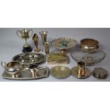 A Collection of Various Silverplated Items to comprise Bowls, Trophy, Vases, Milk Jug, Two Handled