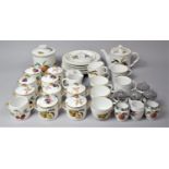 A Collection of Various Royal Worcester Evesham Dinnerwares to Comprise Lidded Saucepots, Teapots,