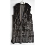 A Vintage Ladies Sleeveless Fur Coat