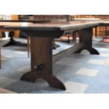 A Mid 20th Century Refectory Style Oak Dining Table, 241cm x 75cm