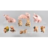 A Collection of Ceramic Pig Ornaments