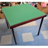 A Modern Folding Legged Baize Topped Whist Table, 80cm Square
