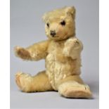 A Vintage Plush Teddy Bear, Glass Eyes, 32cm high