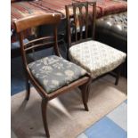 Two Late 19th Century Mahogany Framed Chairs