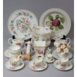 A Collection of Various China to comprise Three Shelley Coffee Cans and Saucers, Miniature Teacup