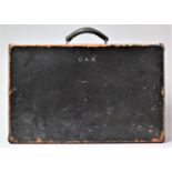 A Vintage Briefcase Monogrammed CAM, 50cm Wide