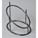 An Edwardian Elkington Silver Plated Ham Hook Stand, 23cm Wide