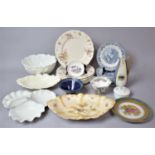 A Collection of Various English and Continental Ceramics to comprise Blush Ivory Bowl by Crown