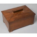An Edwardian Mahogany Sarcophagus Shaped Box, 24.5cm Wide