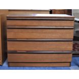 A Mid 20th Century Teak Four Drawer Chest by Avalon, 82cm Wide