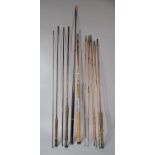 A Collection of Vintage Split Cane and Other Fishing Rods